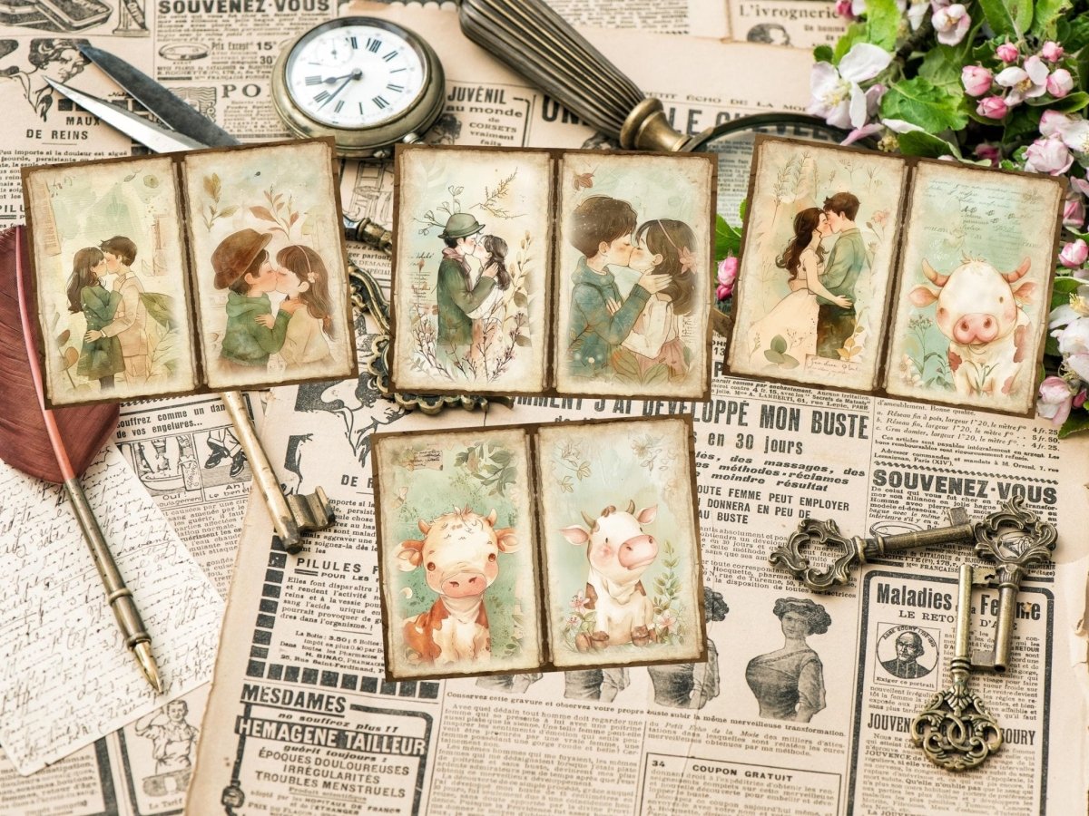 Vintage Gardens Journal Pages (P2) Antique Stationery - Wonders Artist