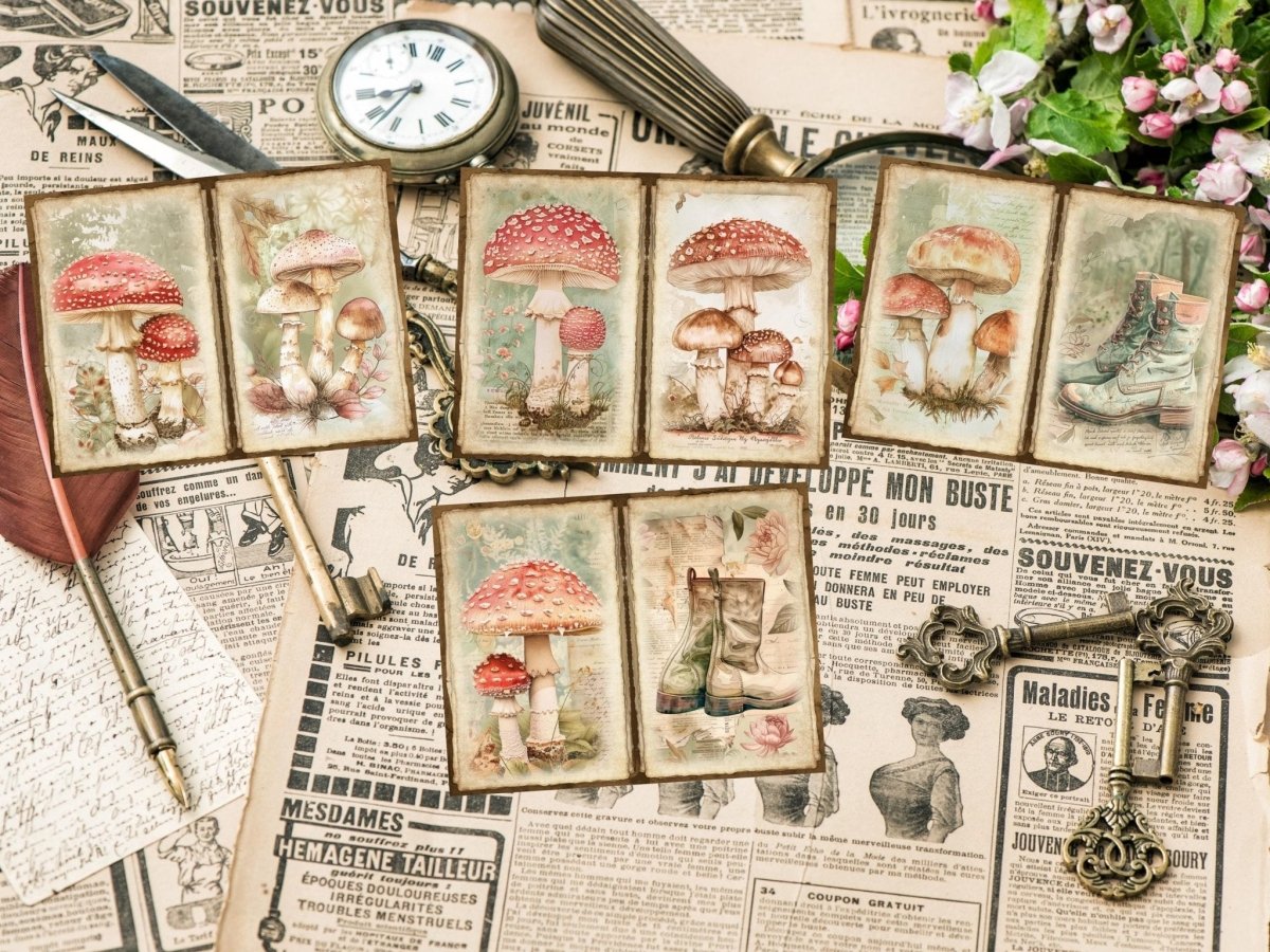 Vintage Gardens Journal Pages (P8) Antique Stationery - Wonders Artist