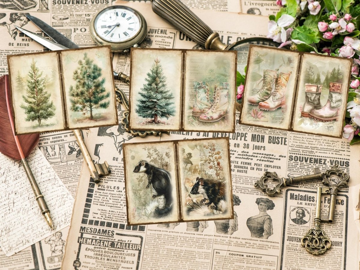 Vintage Gardens Journal Pages (P9) Antique Stationery - Wonders Artist