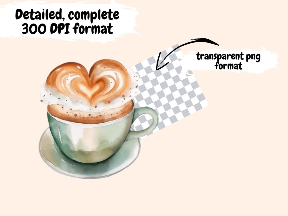 Watercolor Coffee 39 Clipart barista clipart - Wonders Artist