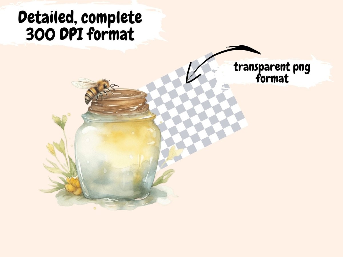 Watercolor Honey Bees Clipart baby bee - Wonders Artist