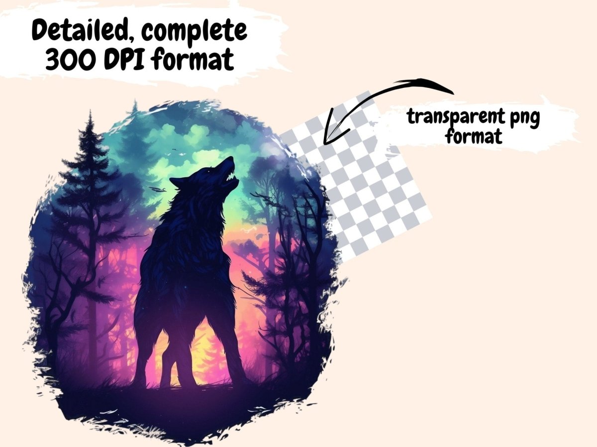 Werewolves Watercolor Clipart fantasy clipart - Wonders Artist