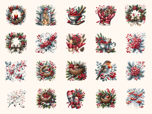 Winter Berries Clipart