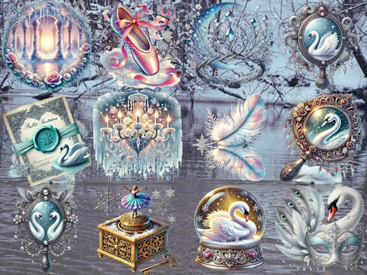 Winter Schwanensee Clipart (LIMITIERTE AUFLAGE)