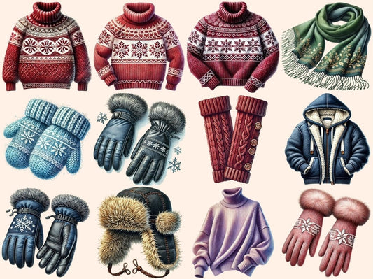 Winterbekleidungs-Clipart