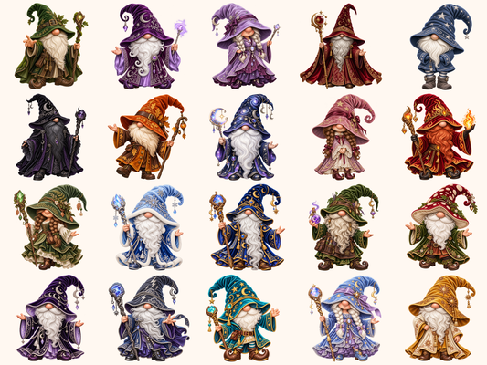 Wizard Gnomes Clipart