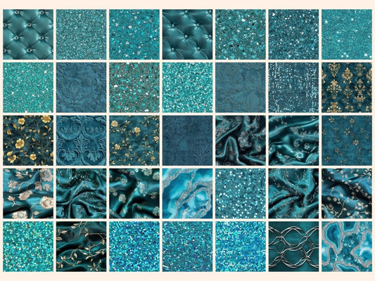 Meravigliosa Carta Digitale Seamless Teal
