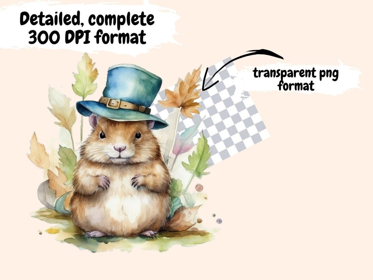 Woodland Animals Watercolor Clipart adorable animals - Wonders Artist