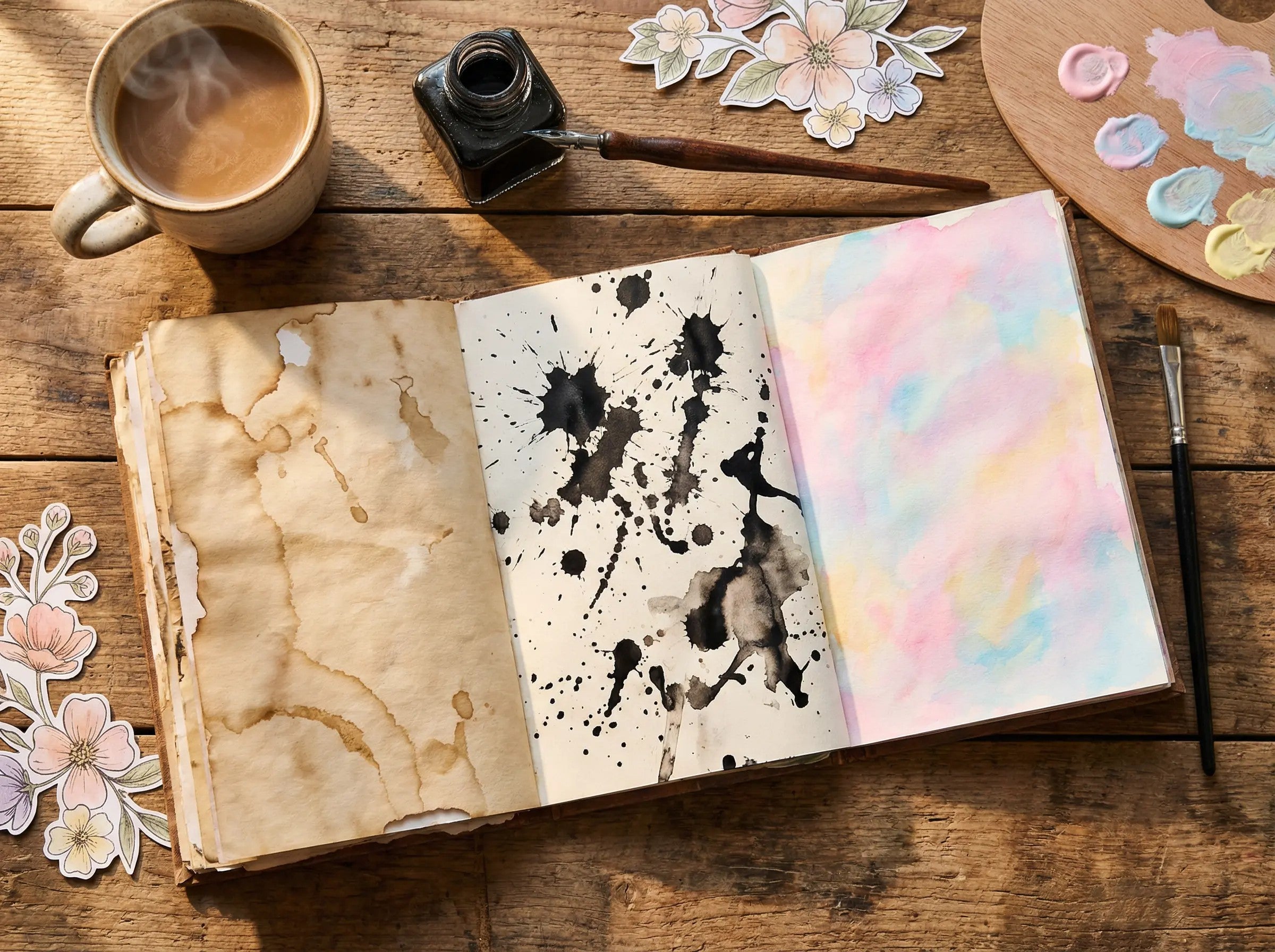 Ink, Coffee or Paint? How Backgrounds Affect Your Journal Pages ...