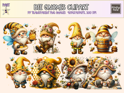 Bee Gnomes Clipart