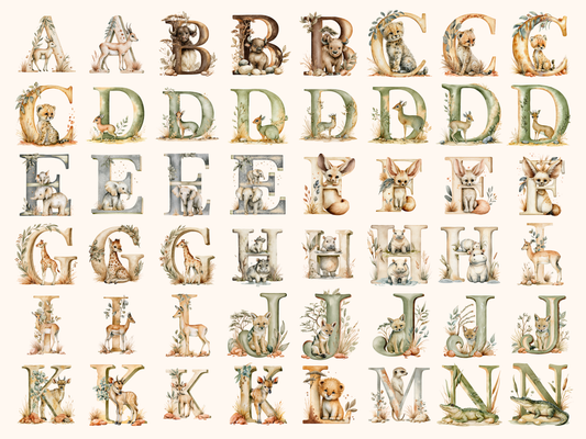 Safari Animals Alphabet & Numbers