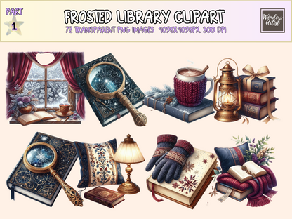 Frosted Library Clipart
