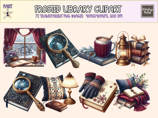 Frosted Library Clipart
