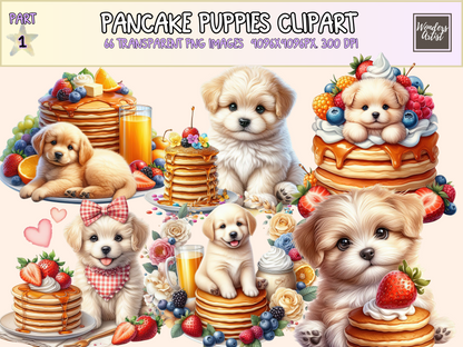 Pancake Puppies Clipart