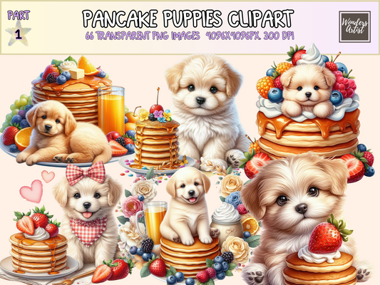 Pancake Puppies Clipart