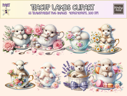 Teacup Lambs Clipart