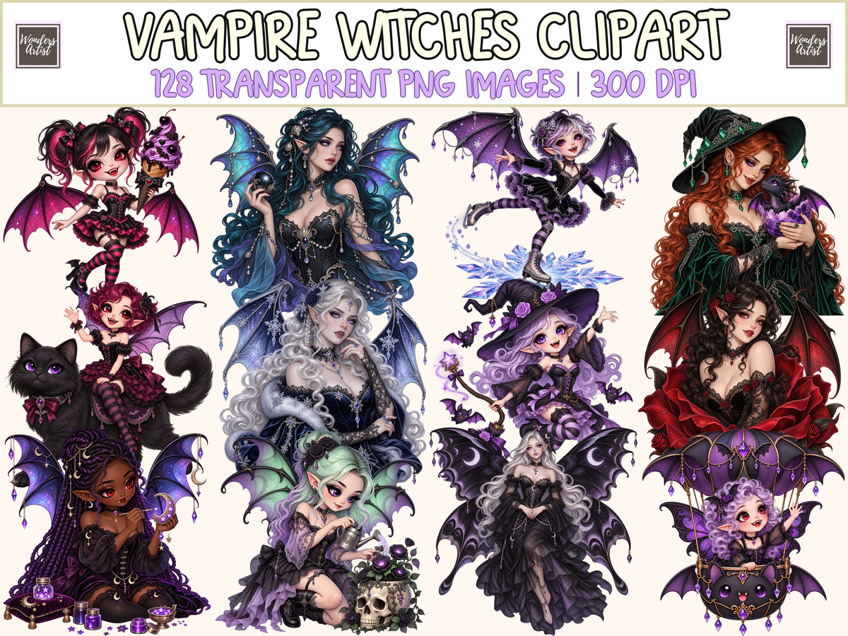 Vampire Witches Clipart — cover