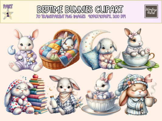 Bedtime Bunnies Clipart