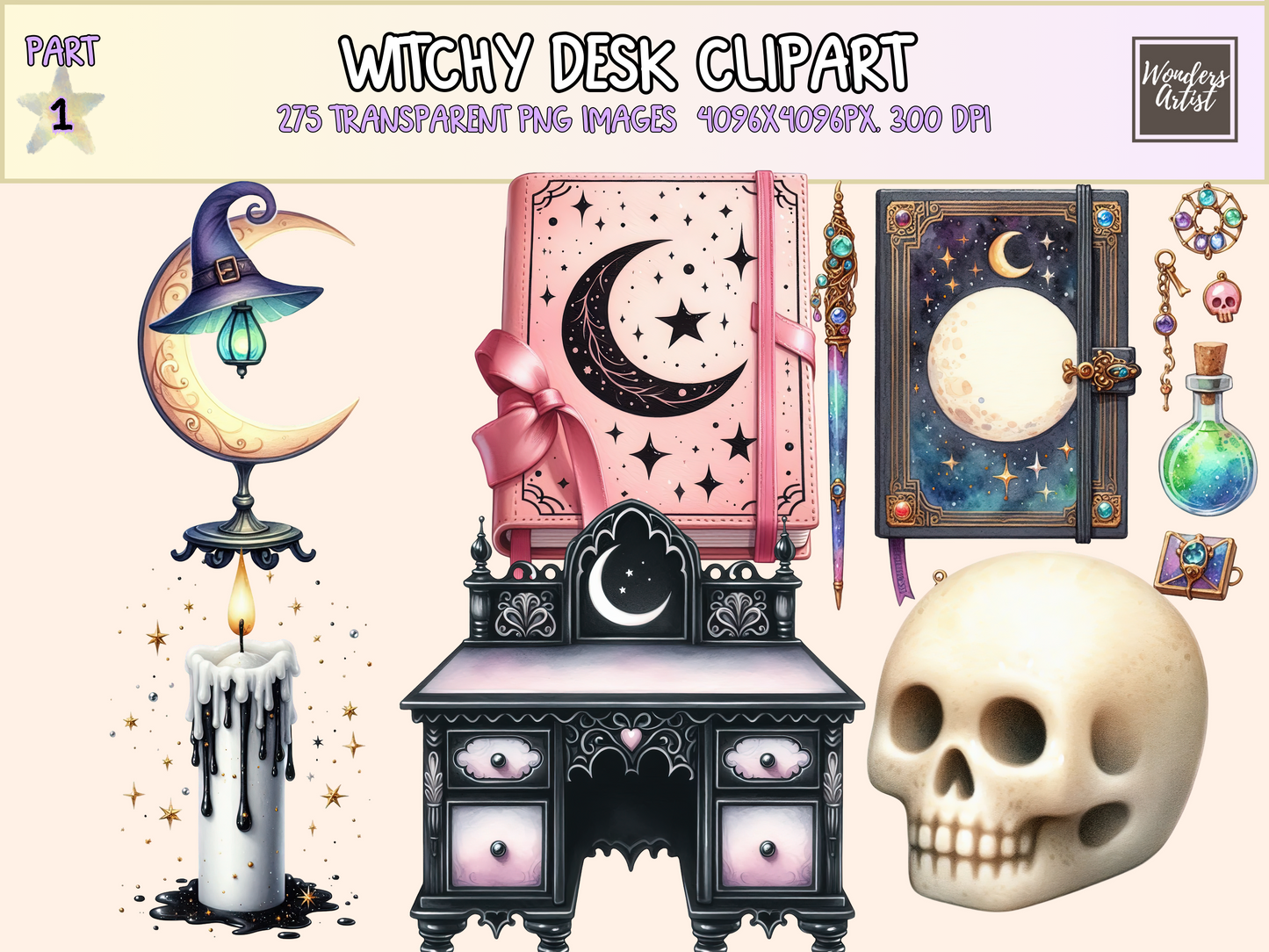 Witchy Desk Clipart