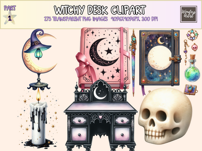 Witchy Desk Clipart