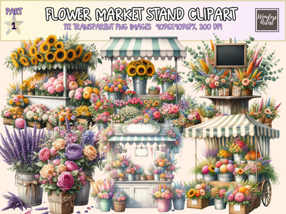 Flower Market Stand Clipart