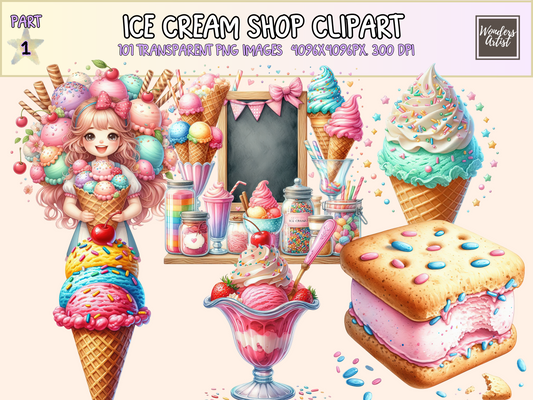 Ice Cream Shop Clipart