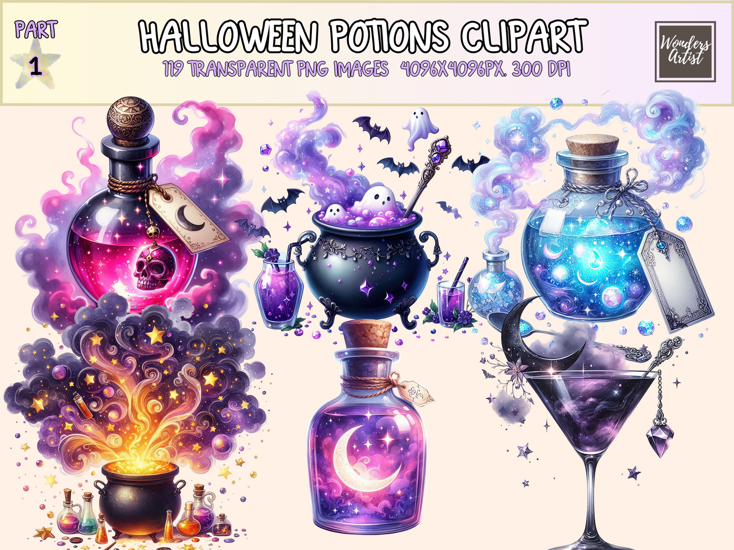 Halloween Potions Clipart