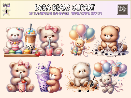 Boba Bears Clipart