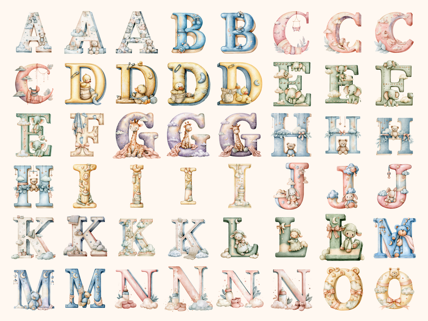 Baby Nursery Alphabet & Numbers