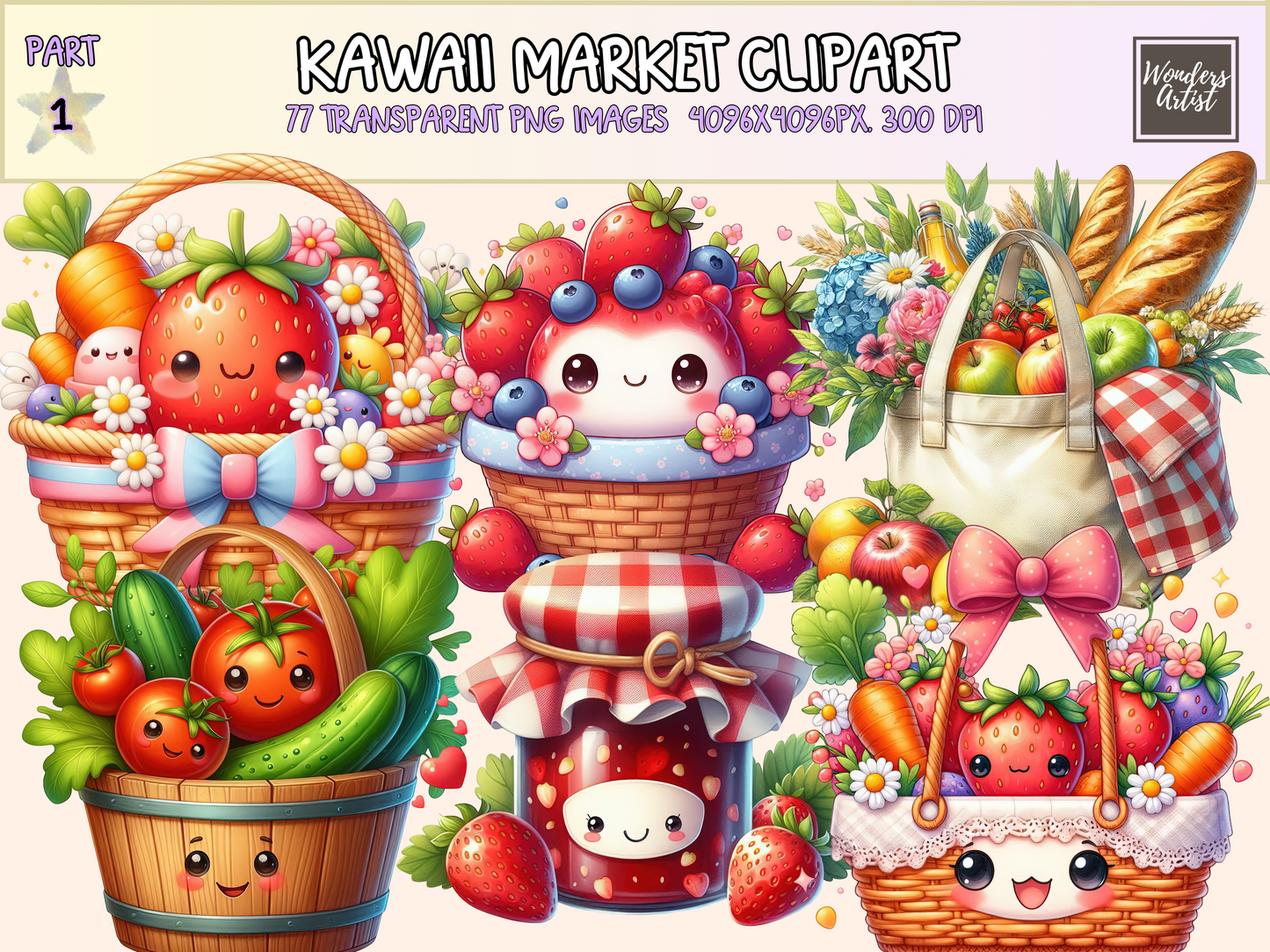 Kawaii Market Clipart