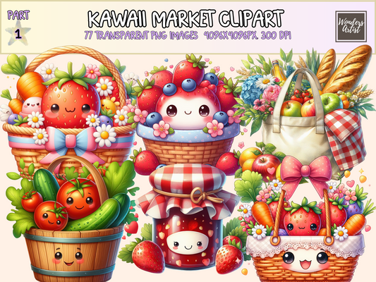 Kawaii Market Clipart