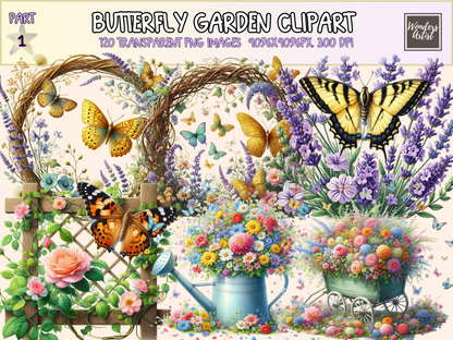 Butterfly Garden Clipart