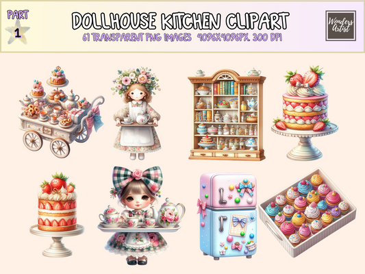 Dollhouse Kitchen Clipart