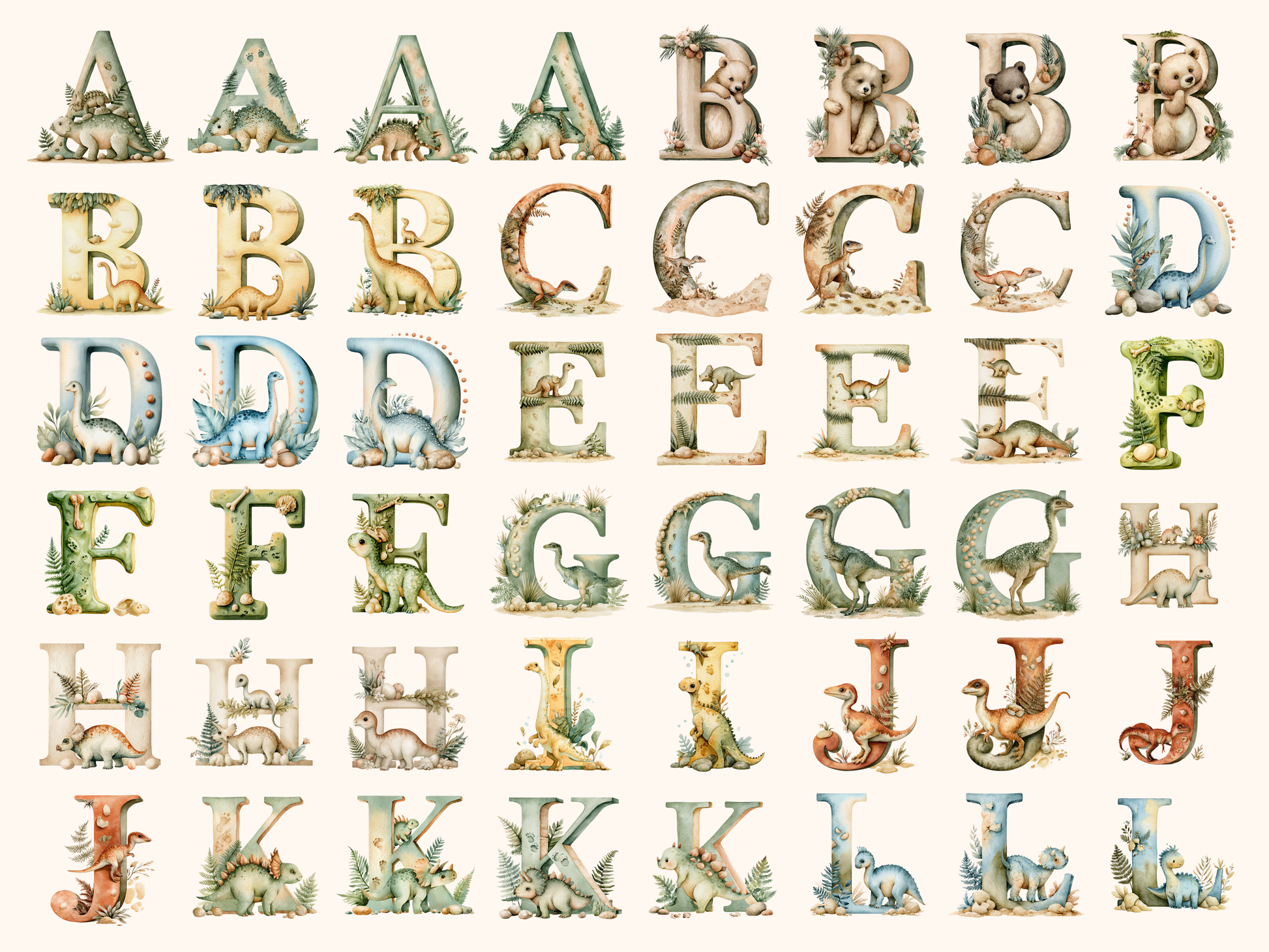 Dinosaurs Alphabet & Numbers