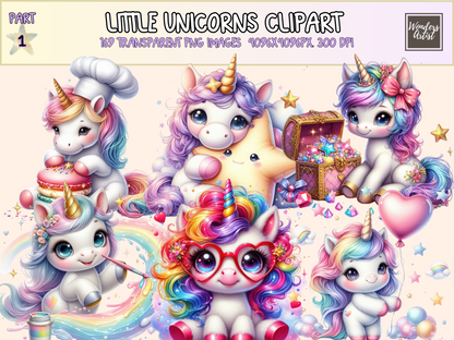 Little Unicorns Clipart