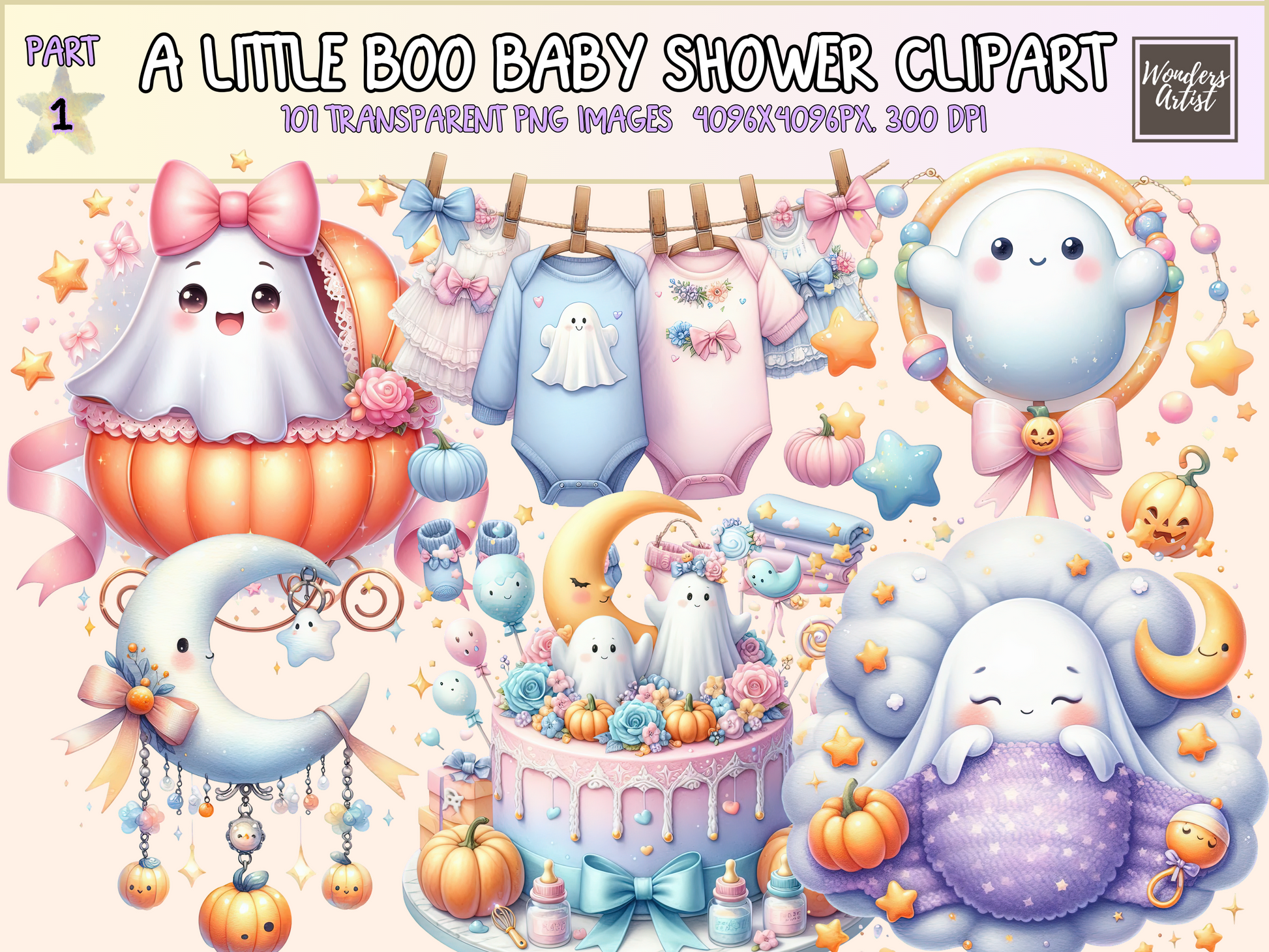 A Little Boo Baby Shower Clipart