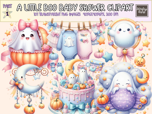 A Little Boo Baby Shower Clipart