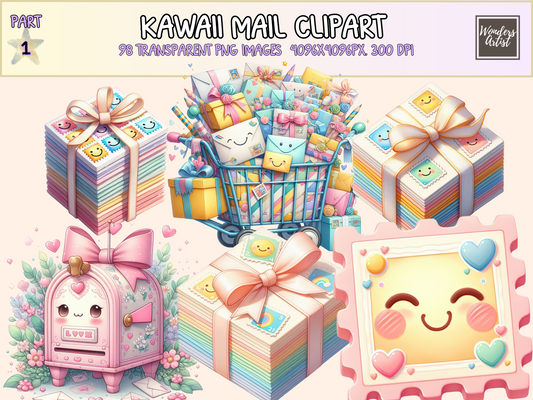 Kawaii Mail Clipart