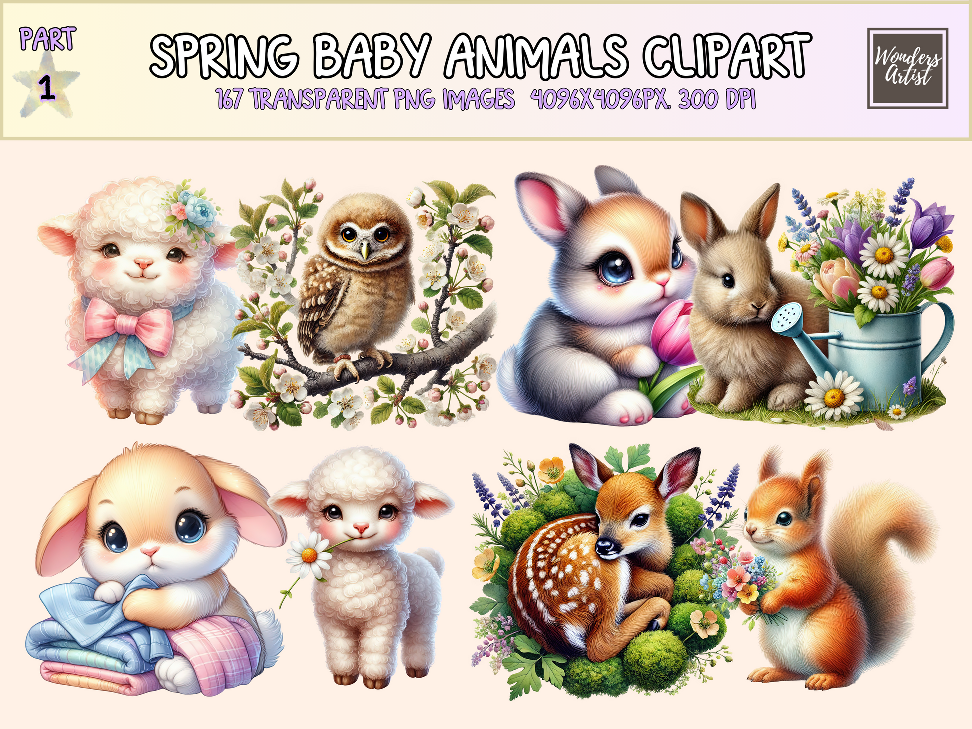 Spring Baby Animals Clipart