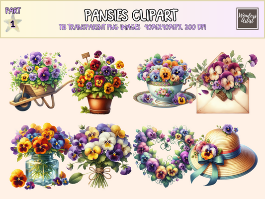 Pansies Clipart