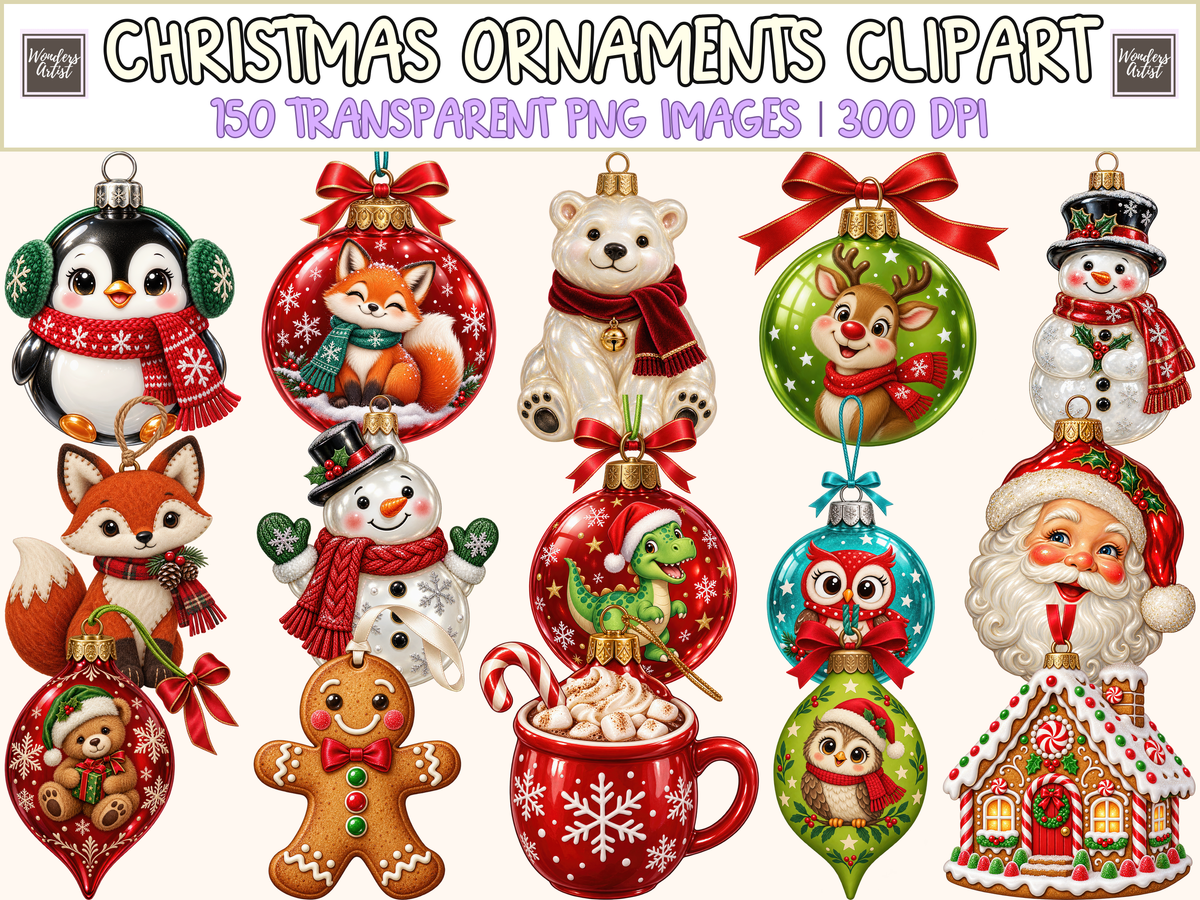Christmas Ornaments Clipart — cover