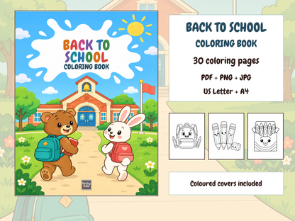 Back to School Coloring Book — BACK TO SCHOOL COLORING BOOK