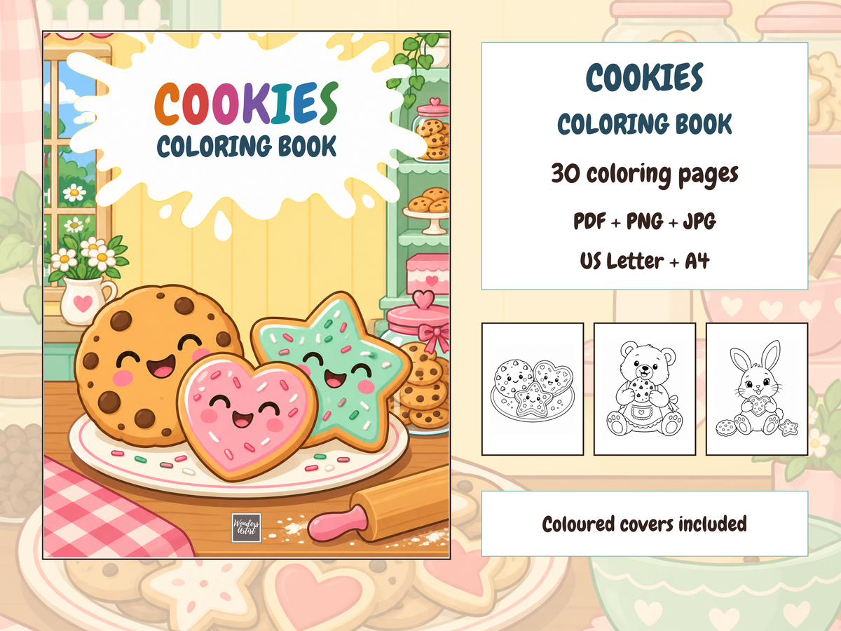 Cookies Coloring Book — COOKIES COLORING BOOK