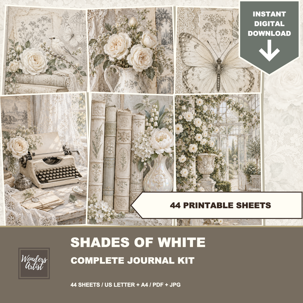 Shades of White Journal Kit — listing image 1