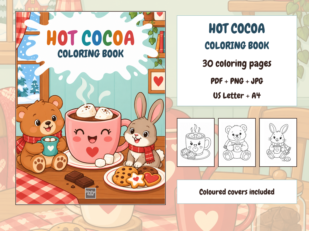 Hot Cocoa Coloring Book — HOT COCOA COLORING BOOK