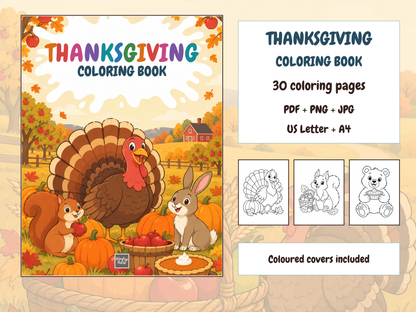 Thanksgiving Coloring Book — THANKSGIVING COLORING BOOK