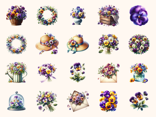 Pansies Clipart