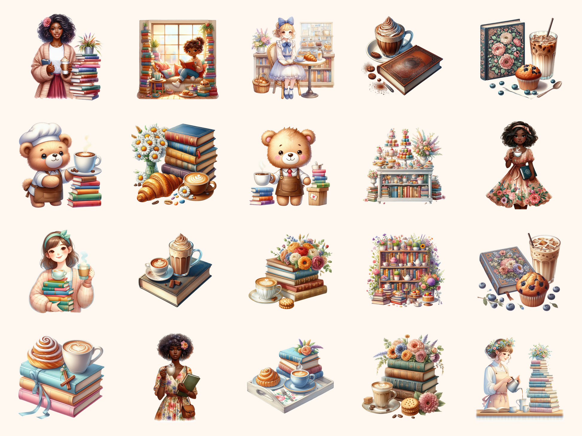 Bookstore Café Clipart