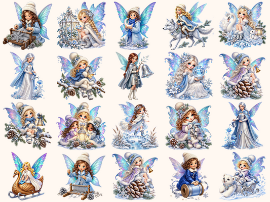 Winter Fairies Clipart