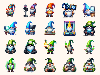 Gamer Gnomes Clipart